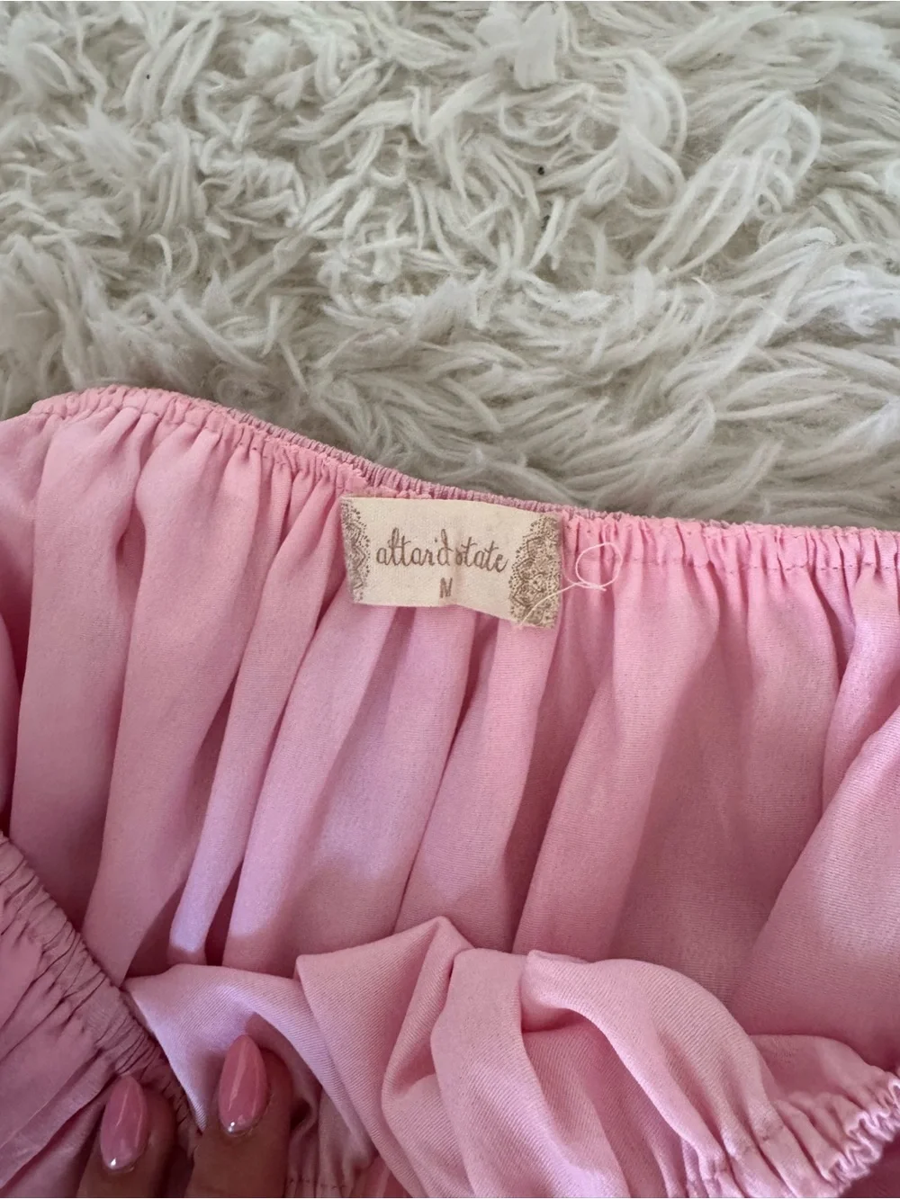 Altar'd State Pink Puff Sleeve Mini Dress - Picture 5 of 5